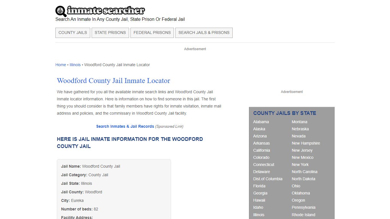 Woodford County Jail Inmate Locator - Inmate Searcher